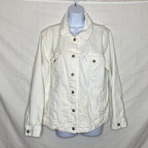 Levis Jacket Mens Denim Trucker Jacket Jeans White Standard Size 2XL